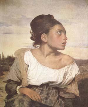 Eugene Delacroix Orphan Girl at the Cemetery (mk09) oil painting picture